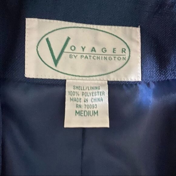 Voyager by Patchington Blue Zippered Jacket with pockets Medium - Picture 7 of 8